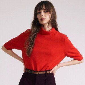 Savvy Fine Knit Turtleneck Sweater Top